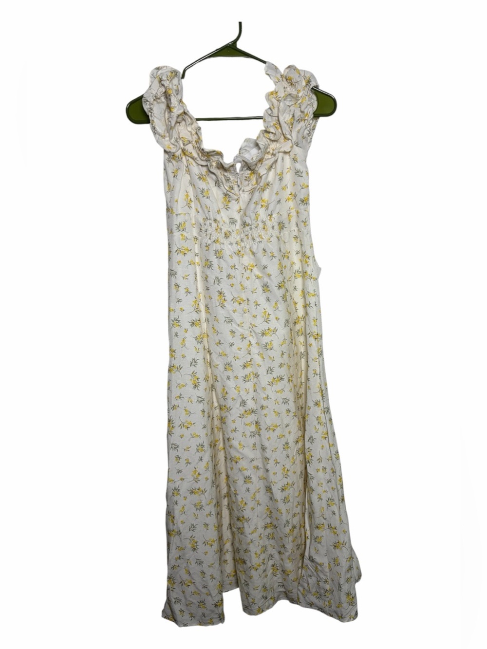 Ever New White Maxi Dress with Yellow Floral Print